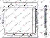 HLADNJAK MOTORA 2.4 D DIZEL (MAN) (550x650x27)