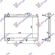 HLADNJAK MOTORA 2.0 V6 - 2.0 16V (42x52x27)