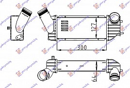 HLAD INTERCOOLER 2.0 HDi DSL (300x125x64