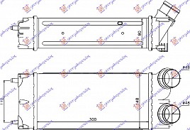 HLADNJAK INTERCOOLER 1.6 HDI (300x150x80