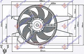 VENTILATOR KOMPLET (BENZIN-DIZEL) -A/C