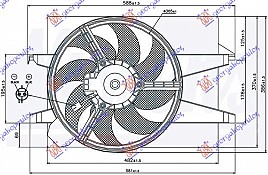 VENTILATOR KOMPLET (BENZIN-DIZEL)  +A/C