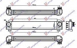 HLADNJAK INTERKULERA 1.6 THP BENZIN (700x120x76)