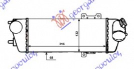 HLADNJAK INTERCOOLER 1.6-2.0 CRDi