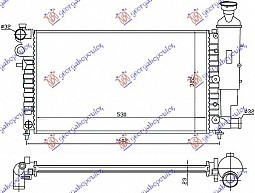 HLADNJAK MOTORA XN/XR (53x32) +/-AC