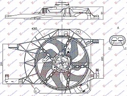 VENTILATOR KOMPLET (+AC) BENZIN/DIZEL