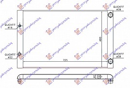 HLAD. 3.7-4.2i BENZ. (725x480x40)RH TUBE
