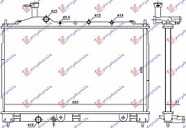 HLADNJAK MOTORA 2.2 DI-D DIZEL (AUTO) (400x683x27) (KOYO)