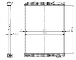 HLADNJAK ACTROS MP2/MP3 BEZ RAMA
