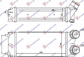 HLADNJAK INTERCOOLER 1.6 HDI (300x150x80