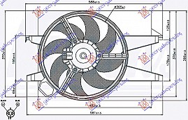 VENTILATOR KOMPLET (BENZIN-DIZEL) -A/C