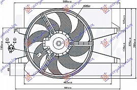 VENTILATOR KOMPLET (BENZIN-DIZEL)  +A/C