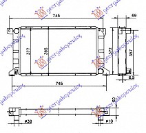 HLADNJAK MOTORA 2.5 TD (60x33.5)