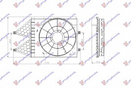NOSAC VENTILATORA (1.0/1.0/1.2TSI/1.2 12V/ 1.2/1.4/1.6 16V/2.0 - 1.2/1.4/1.6/1.9 TDI)