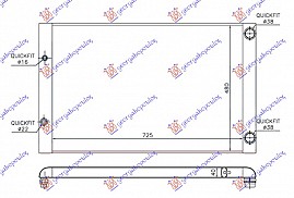 HLAD. 3.7-4.2i BENZ. (725x480x40)RH TUBE