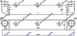 HLAD INTERCOOLER 2.0-2.5-3.0 DIZ(540x97x
